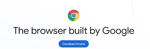 An image showing the download chrome button.