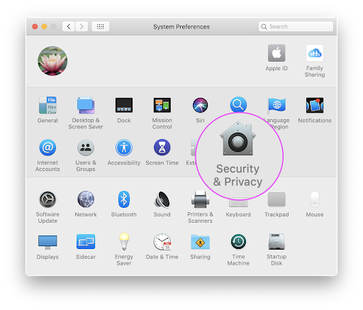 An image showing the Security and Privacy Icon.